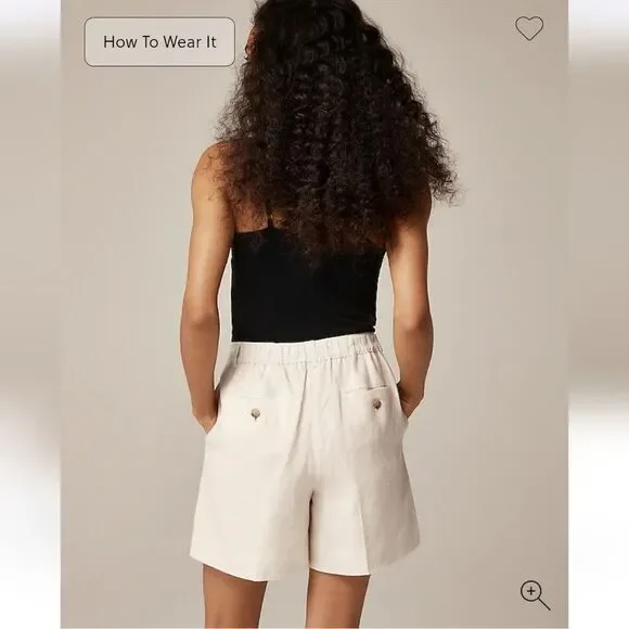 J. Crew Linen 6" Harbor Honey Brown Shorts Sz XSMALL NWT - Picture 3 of 7